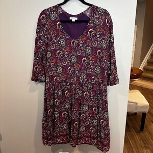Garnet Hill Floral Shift Dress 14